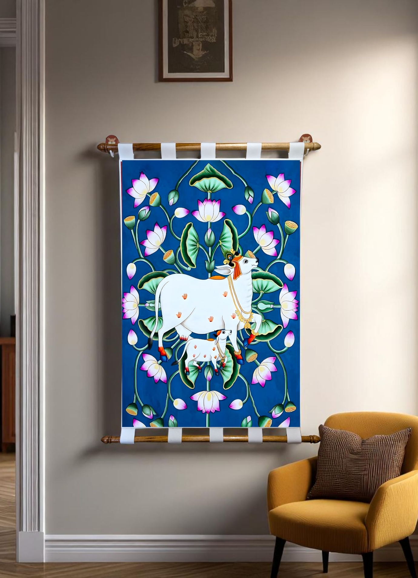 Pichwai cow Blue (1)